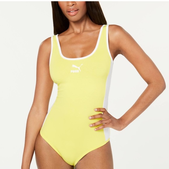 Puma Classics T7 Bodysuit Tight Fit Sunny Like Lrg - Picture 1 of 9
